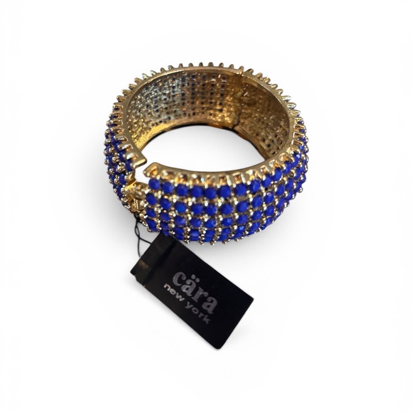 Jewelry - Cara New York Gold & Royal Blue Crystal Pave Statement Bracelet